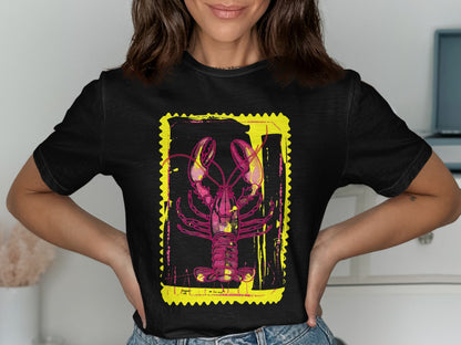 Bright Red Lobster Graphic Printed Casual T-shirt product