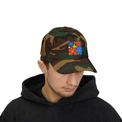 Boho Floral Baseball Dad Cap Retro Colorful Embroidered Flowers