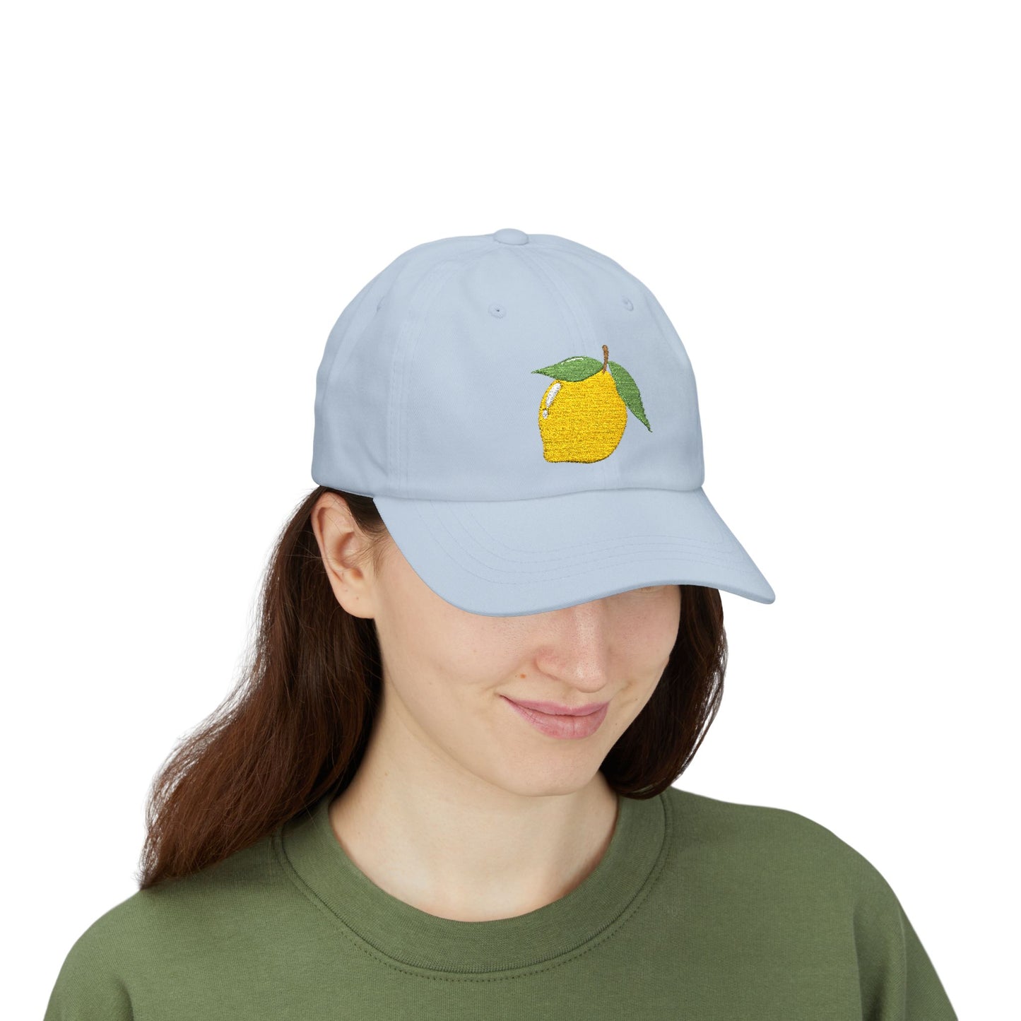 Lemon Embroidered Dad Cap Amalfi Capri Sicily Lemon Baseball Hat