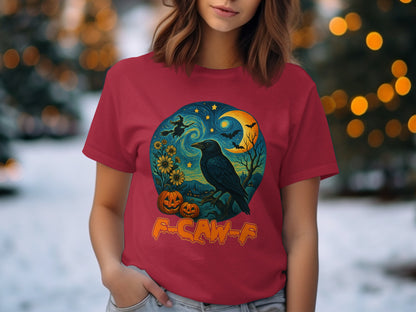 Halloween Crow and Pumpkins Graphic T-Shirt product type