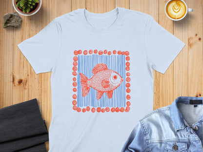 Vibrant Goldfish Graphic Print T-shirt Unique Design product