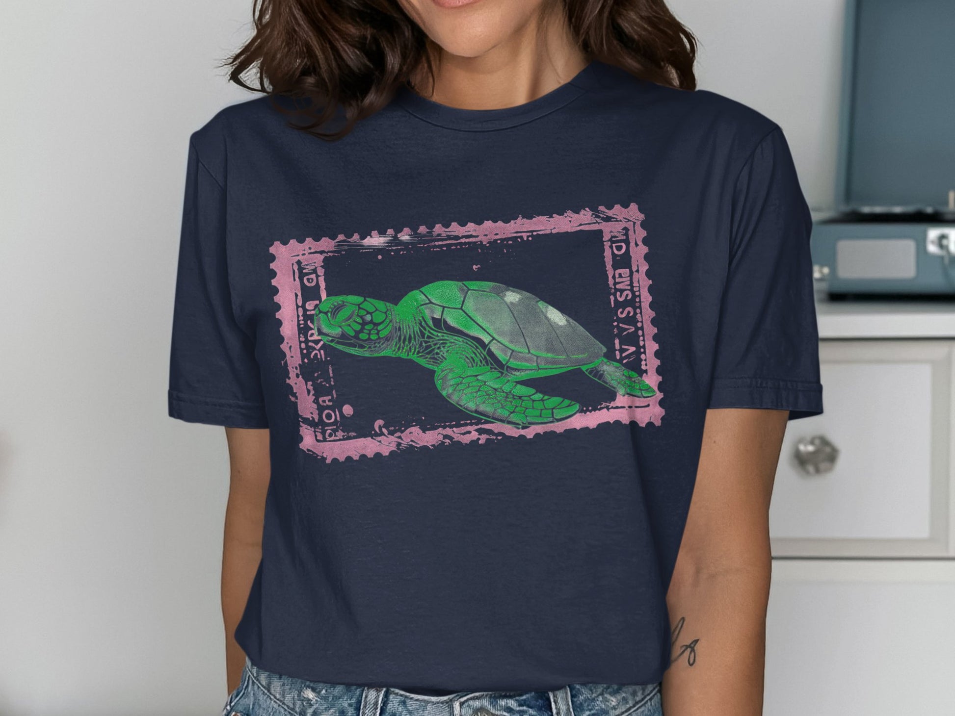 Turtle Stamp Graphic Tee Shirt product type