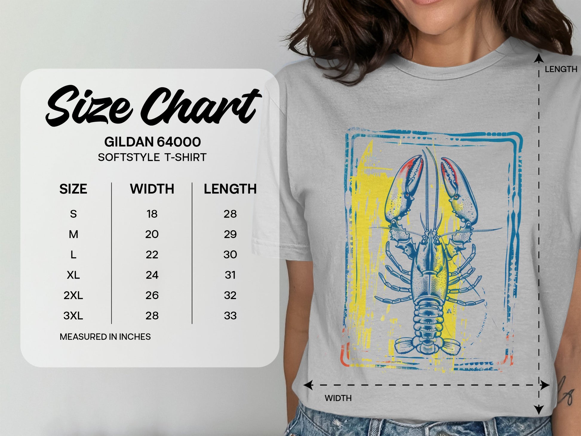 Artistic Lobster Graphic Design Unisex T-Shirt product