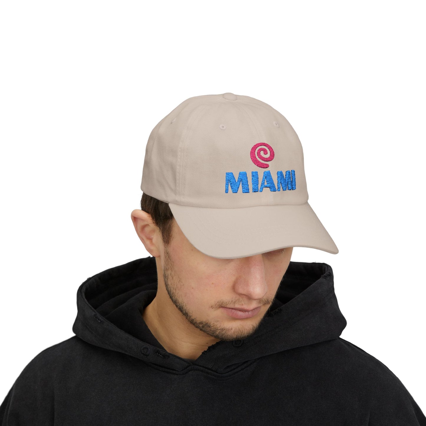 Miami Embroidered Dad Cap — Retro Coastal Baseball Hat