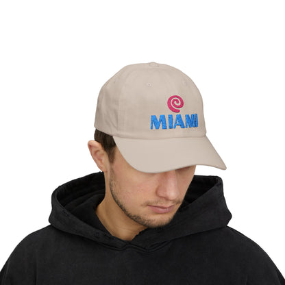 Miami Embroidered Dad Cap — Retro Coastal Baseball Hat