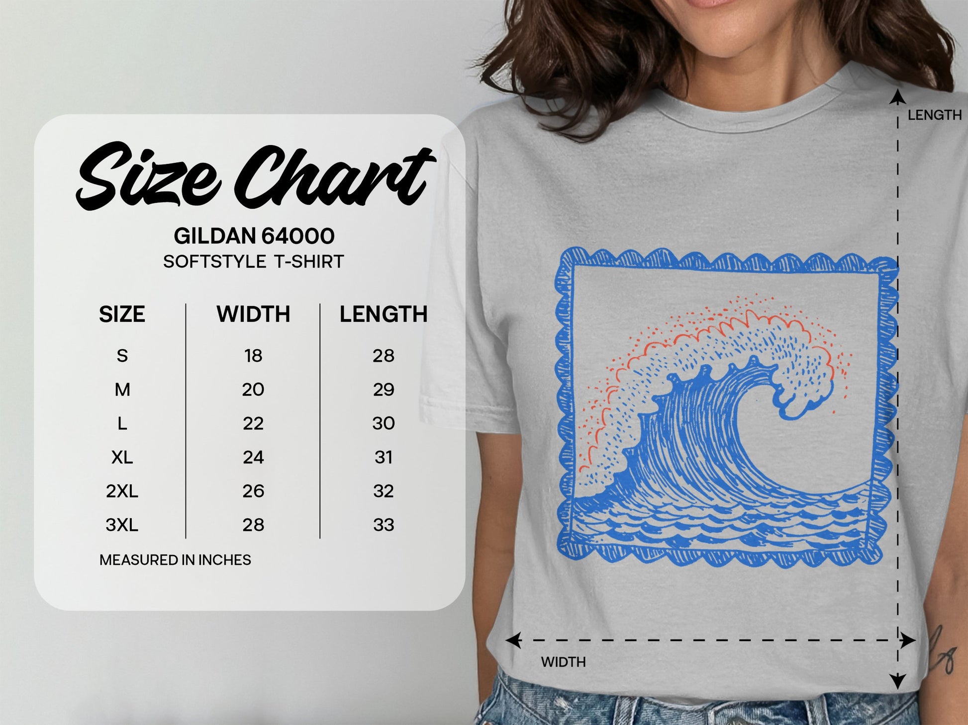 Ocean Wave Graphic Softstyle T-Shirt product