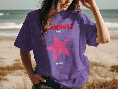 Saint Moritz Chic France Purple T-shirt product type