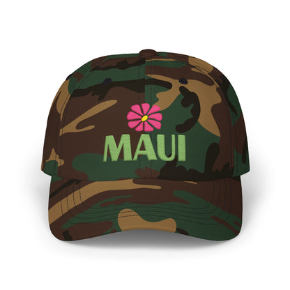 Maui Embroidered Dad Cap — Retro Hawaii Coastal Aloha Baseball Hat