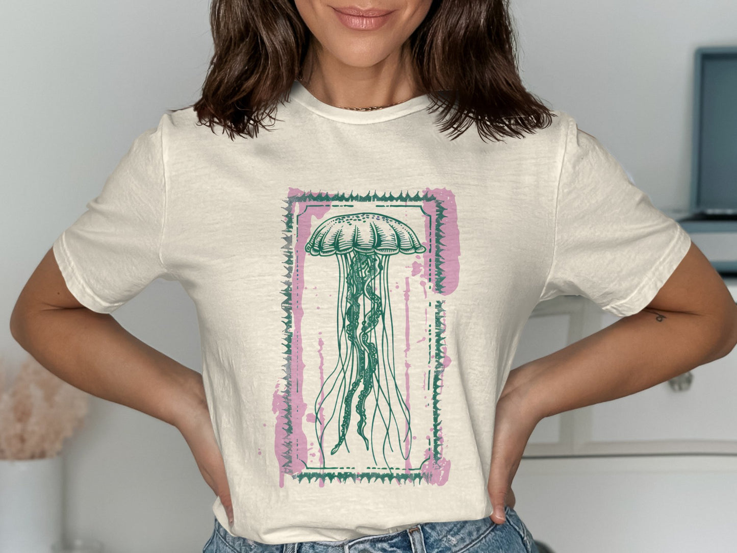 Abstract Jellyfish Design Graphic Tee product type