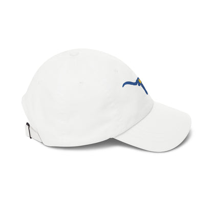 Embroidered Blue Longhorn Dad Cap Western Sun Hat