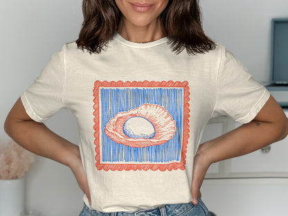 Vibrant Oyster Graphic Tee Effortlessly Stylish Product