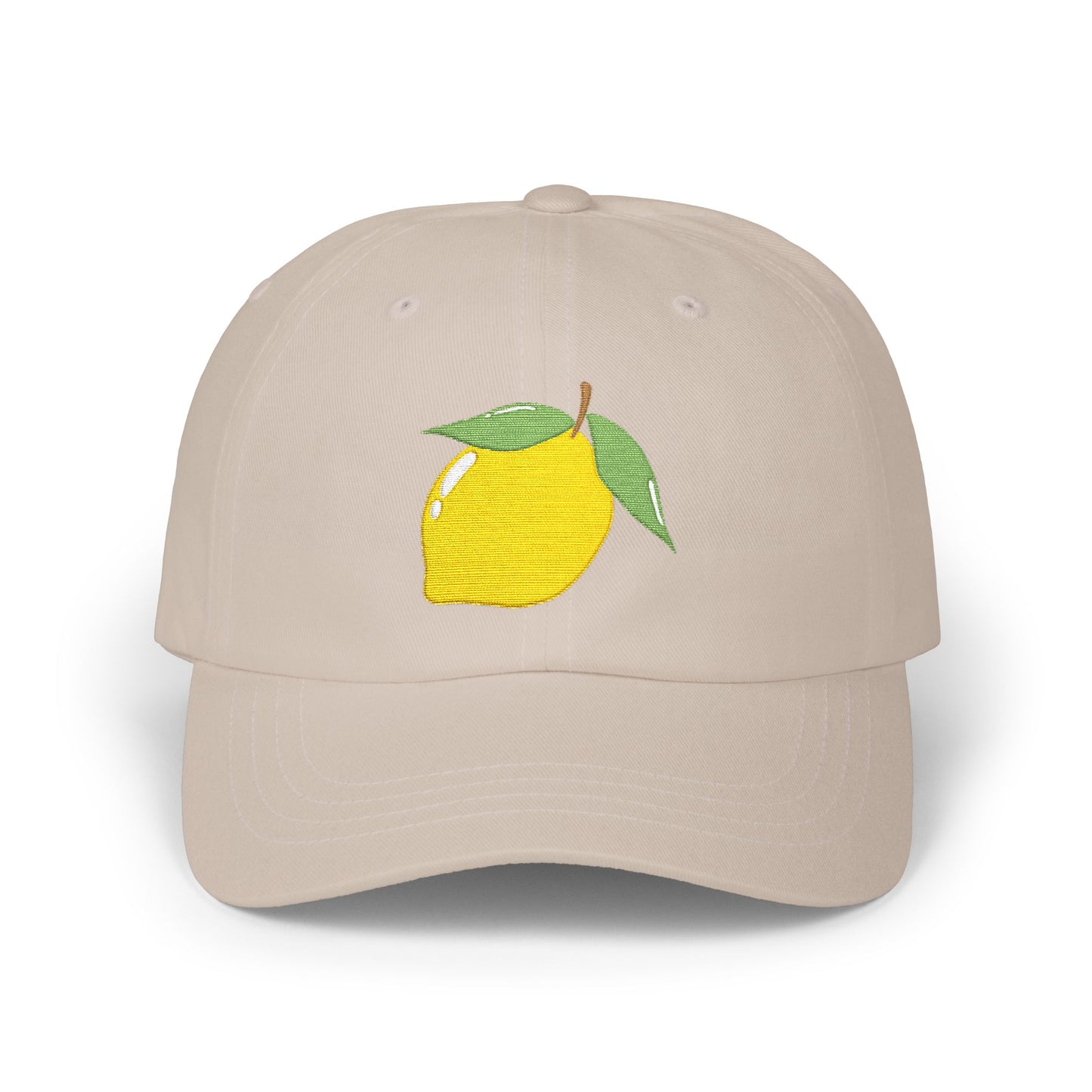 Lemon Embroidered Dad Cap Amalfi Capri Sicily Lemon Baseball Hat