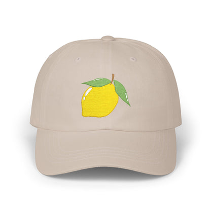 Lemon Embroidered Dad Cap Amalfi Capri Sicily Lemon Baseball Hat