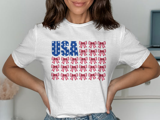 Star Spangled USA Bow Graphic T-Shirt product