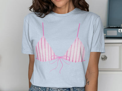 Fun Summer Bikini Design Light Blue T-shirt product