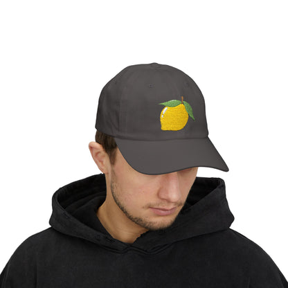 Lemon Embroidered Dad Cap Amalfi Capri Sicily Lemon Baseball Hat