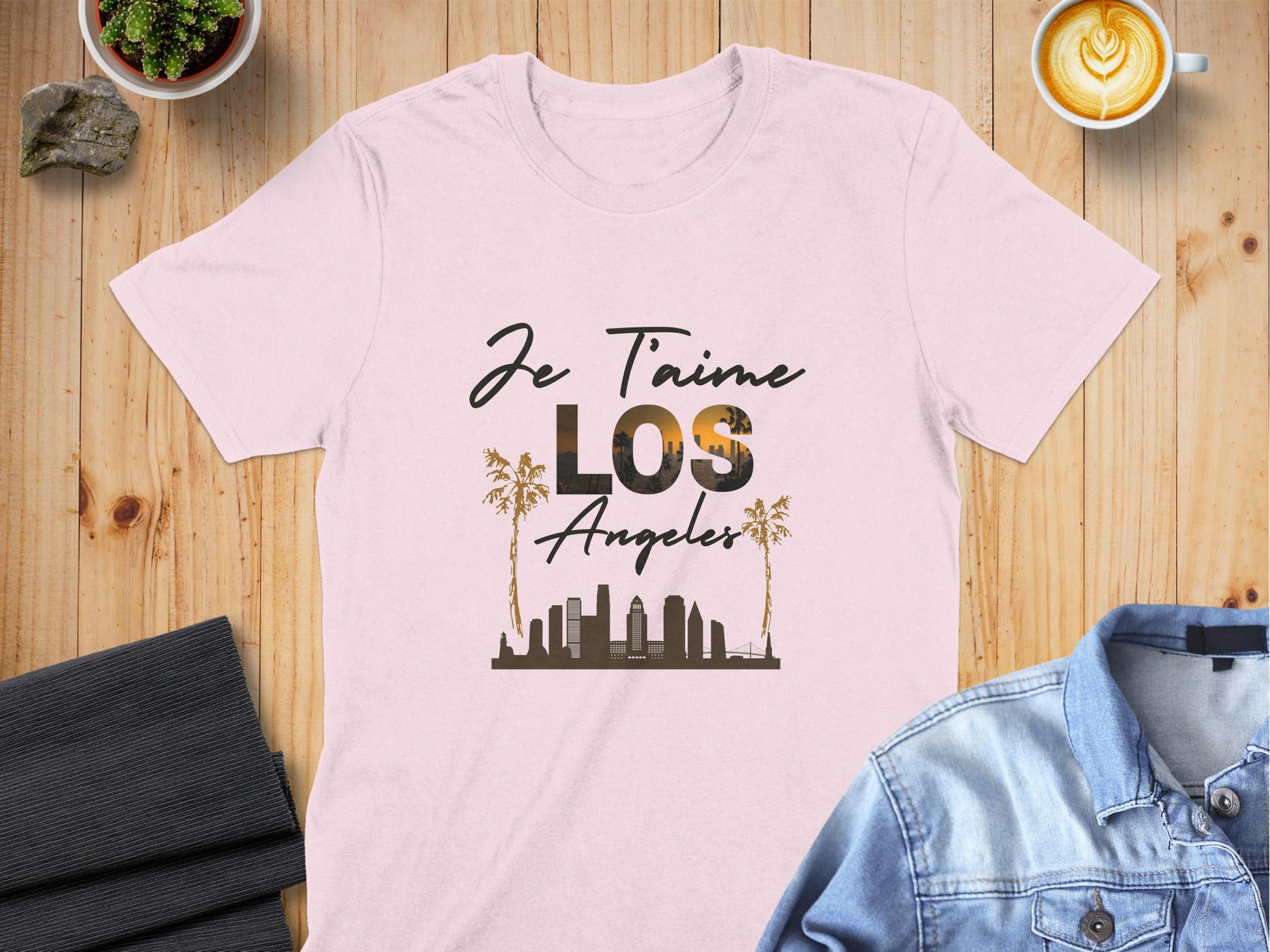 Je T'aime Los Angeles Unique Graphic T-Shirt product
