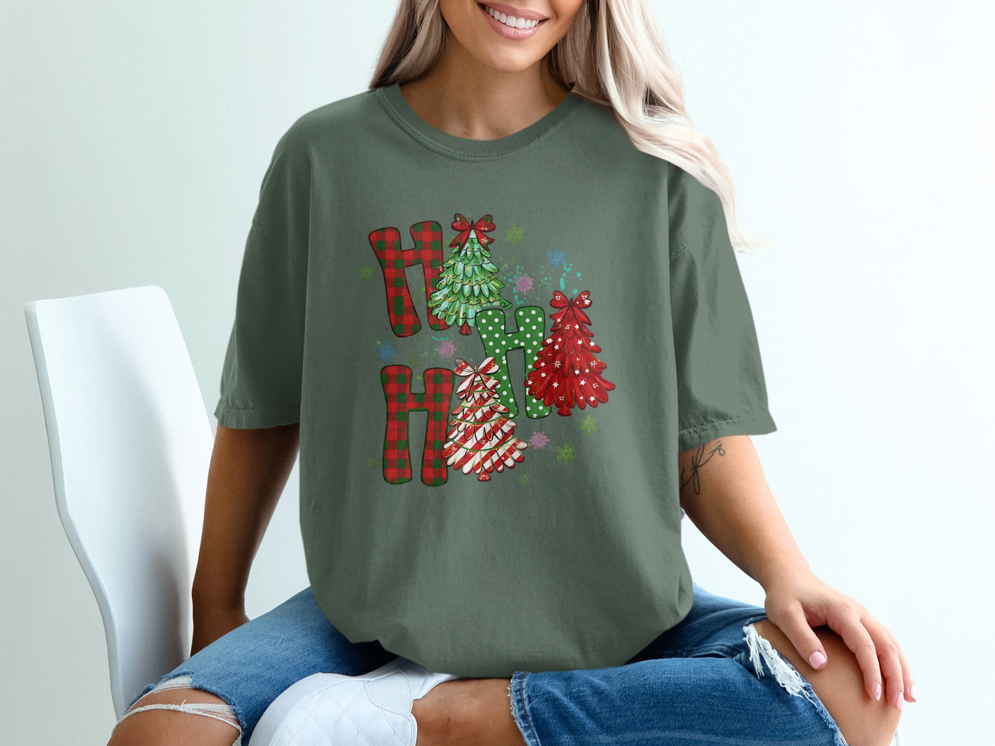 Festive Holiday Graphic Tee with Fun Christmas Product