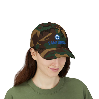 Santorini Evil Eye Dad Cap – Greek Island Embroidered Baseball Hat