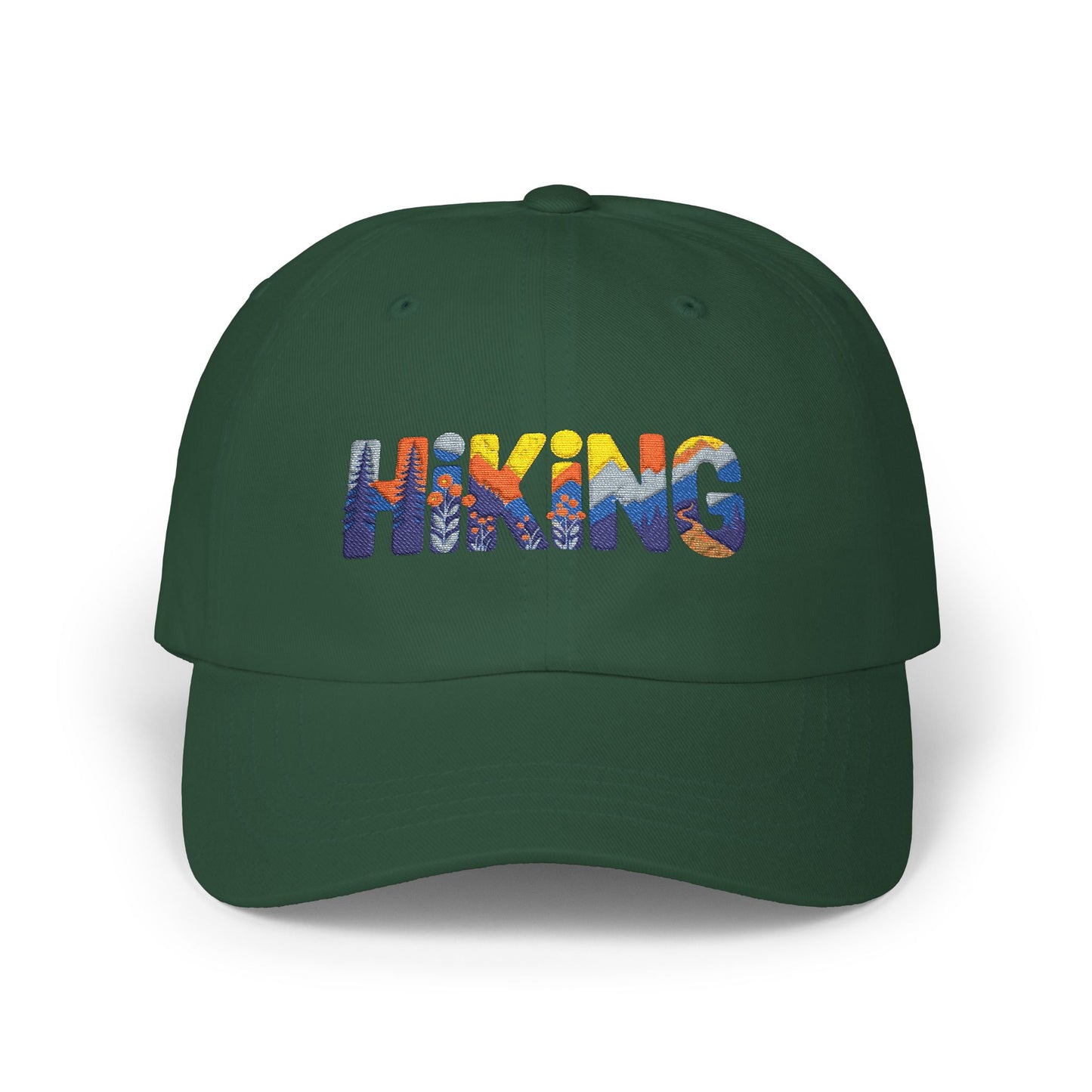 Hiking Dad Cap – Mountain Scenic Embroidered Hat for Outdoor Lovers