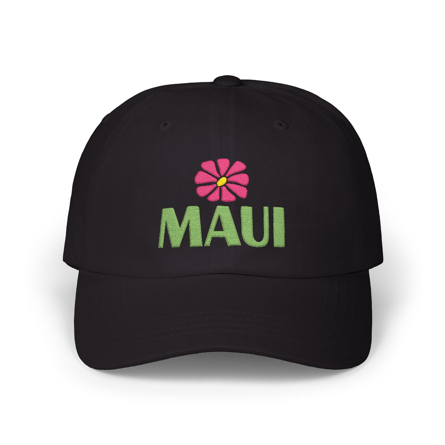 Maui Embroidered Dad Cap — Retro Hawaii Coastal Aloha Baseball Hat