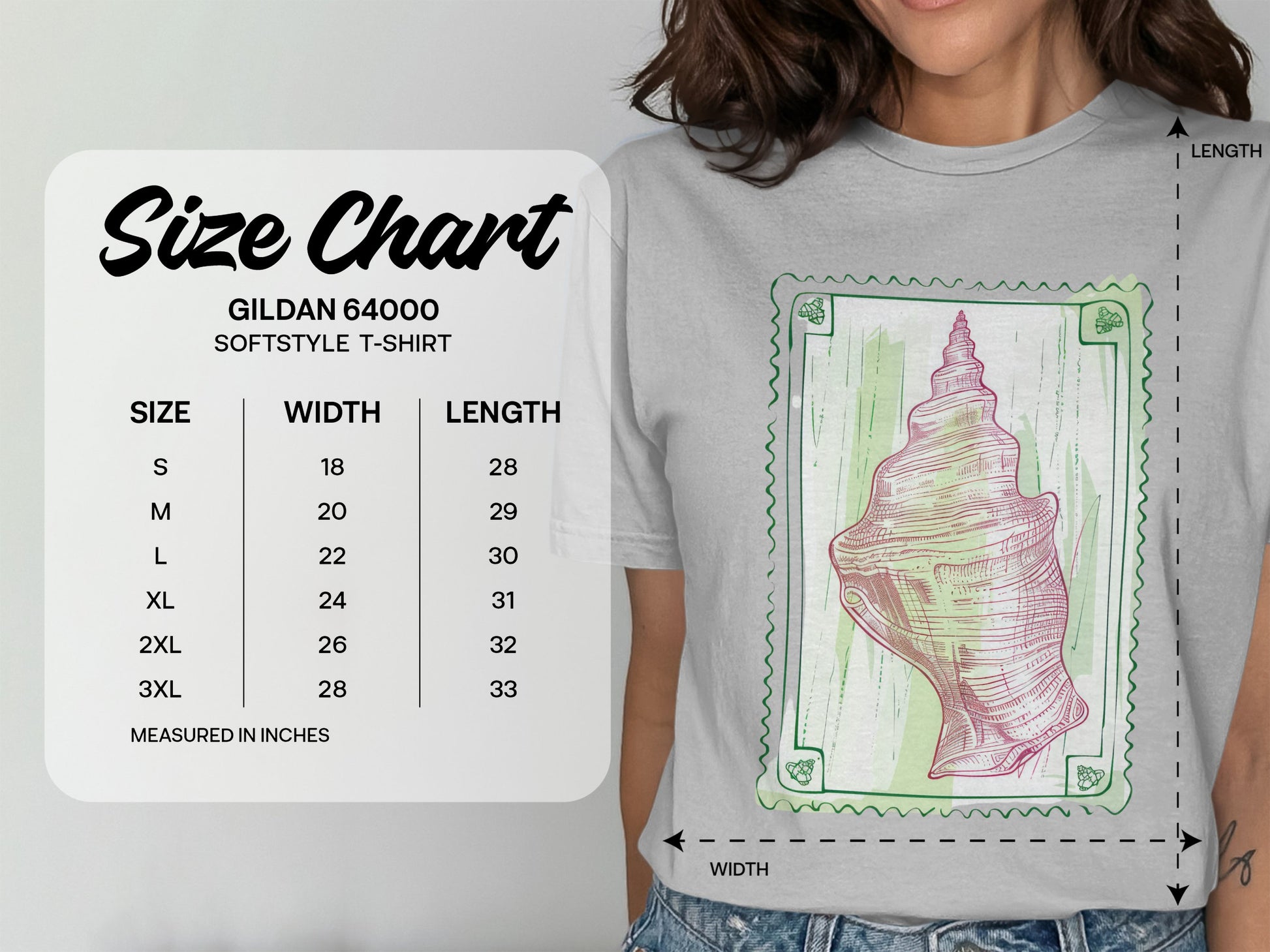 Artistic Shell Graphic Casual T-shirt product