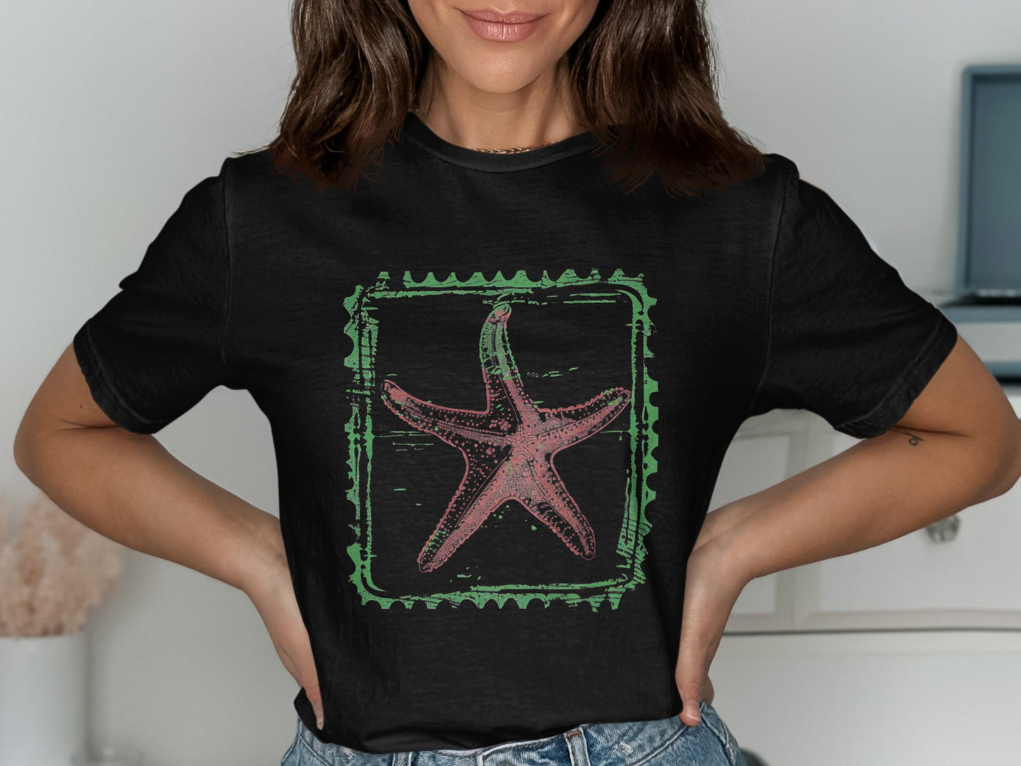 Starfish Design Graphic Women's T-shirt product type