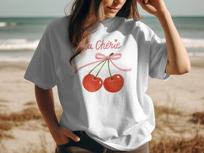 La Cherie Cherry Graphic Design T-shirt product type