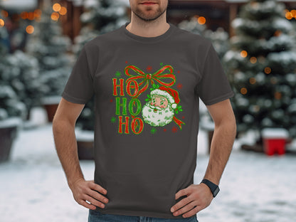 Festive Santa Ho Ho Ho Christmas Graphic Tee product type