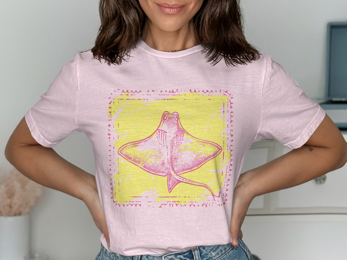 Pink Stingray Graphic Tee women's t-shirt product