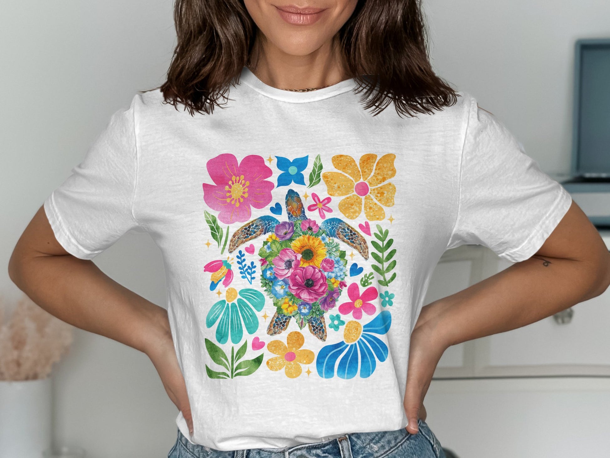 Colorful Floral Graphic Women's T-Shirt product