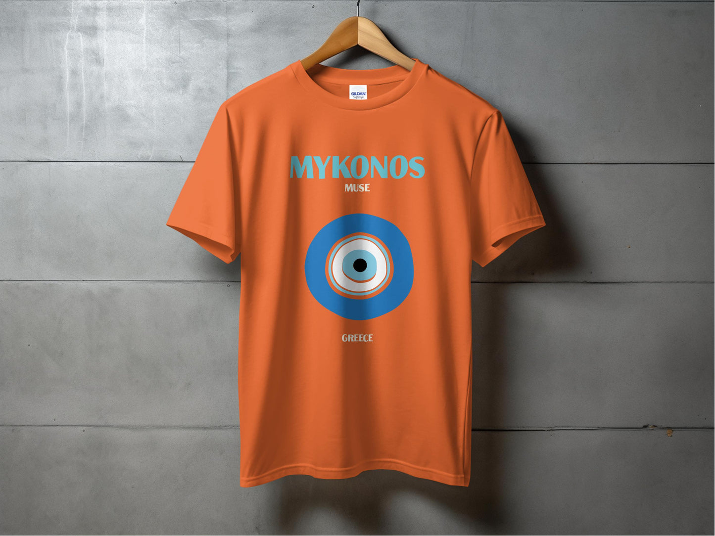 Mykonos Muse Greece Graphic Printed T-shirt product type