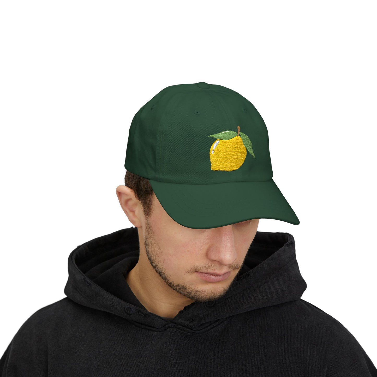 Lemon Embroidered Dad Cap Amalfi Capri Sicily Lemon Baseball Hat