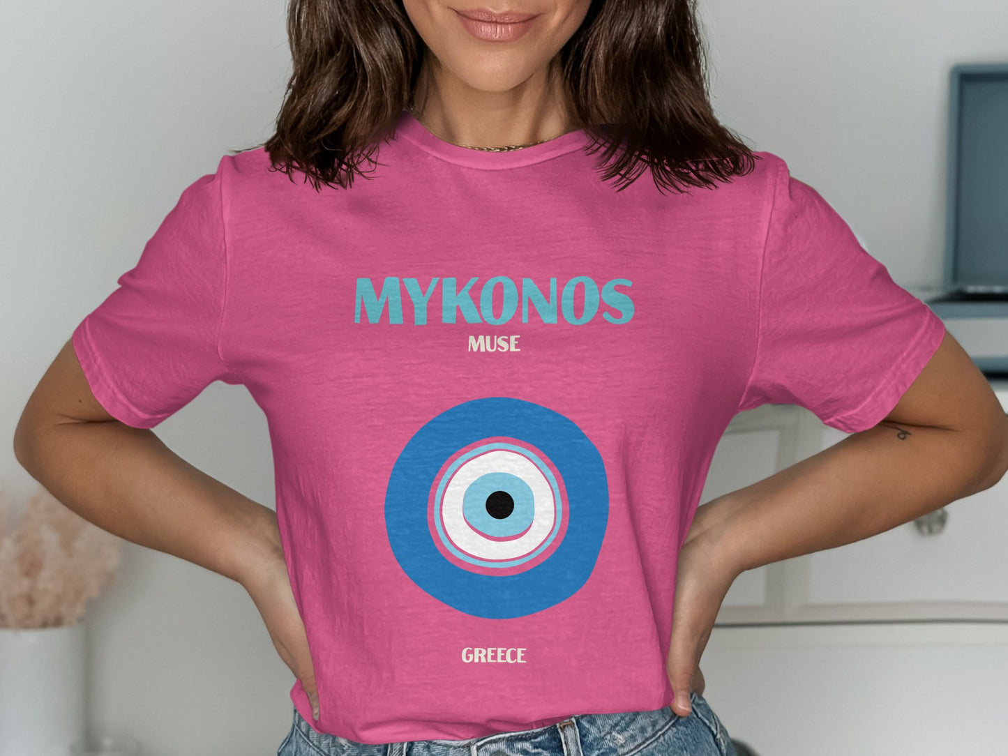 Mykonos Muse Greece Graphic Casual Wear T-Shirt product type