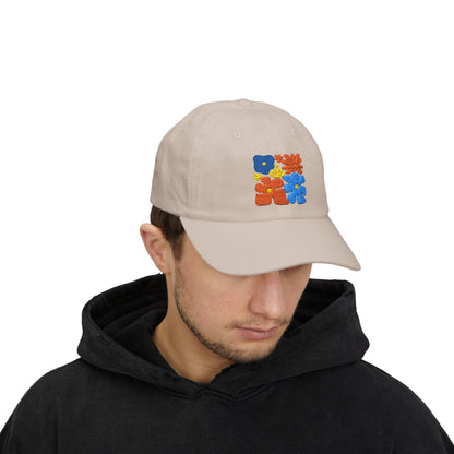 Boho Floral Baseball Dad Cap Retro Colorful Embroidered Flowers