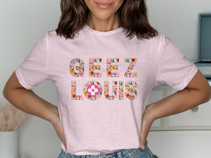 Floral Geez Louis Graphic Tee Shirt product type
