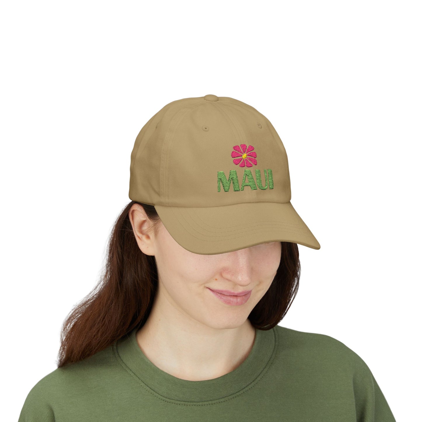 Maui Embroidered Dad Cap — Retro Hawaii Coastal Aloha Baseball Hat