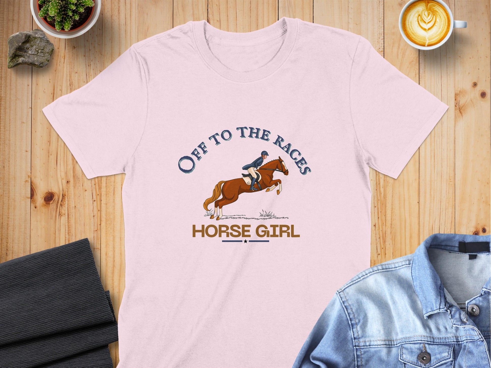 Off To The Races Horse Girl Graphic T-Shirt Product