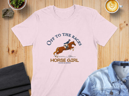 Off To The Races Horse Girl Graphic T-Shirt Product