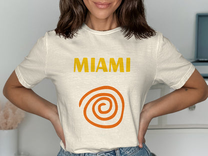 Miami Spiral Graphic T-Shirt trendy clothing product