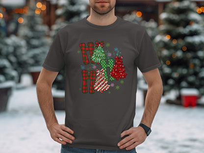 Festive Holiday Trees and Gifts Graphic T-shirt product type