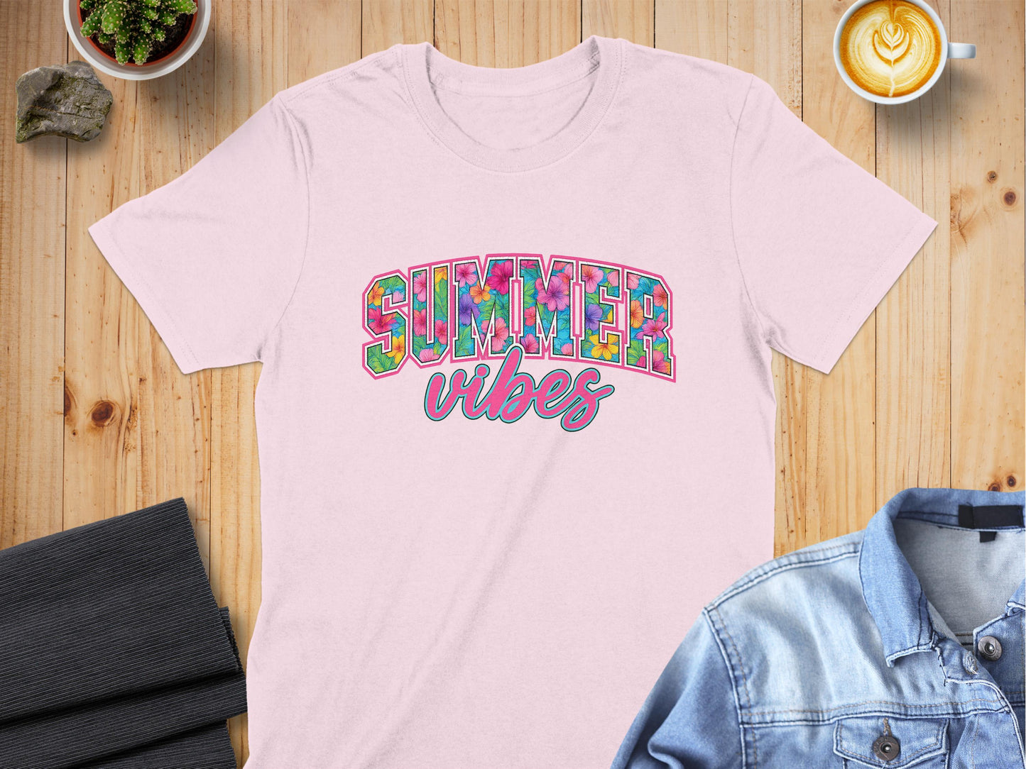 Summer Vibes Floral Graphic Short Sleeve Shirt product