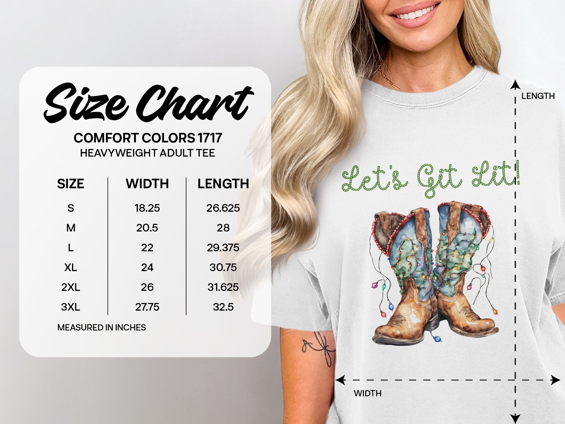Let's Get Lit Cowboy Boots Graphic T-Shirt product type