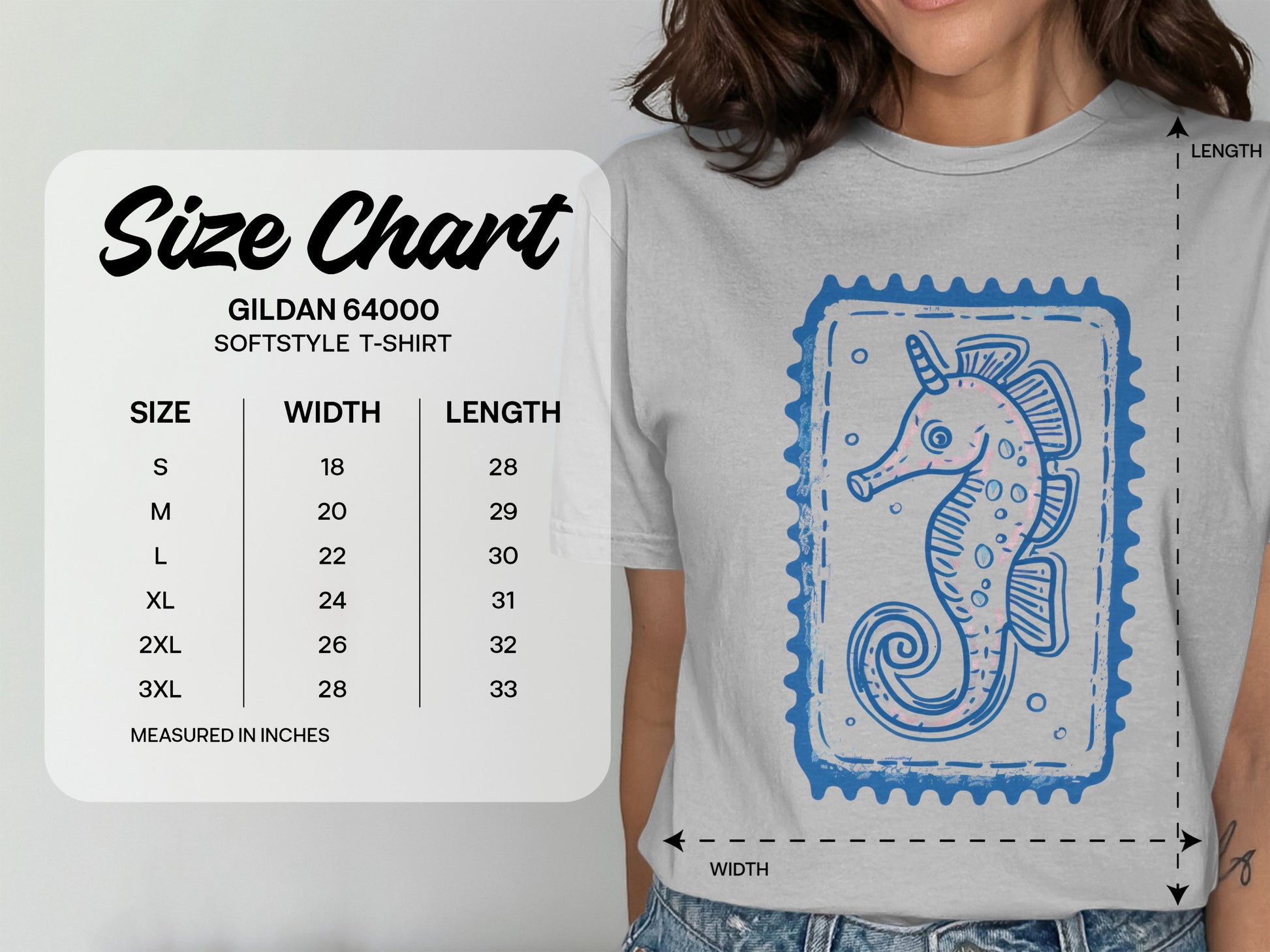 Seahorse Design Softstyle T-Shirt product