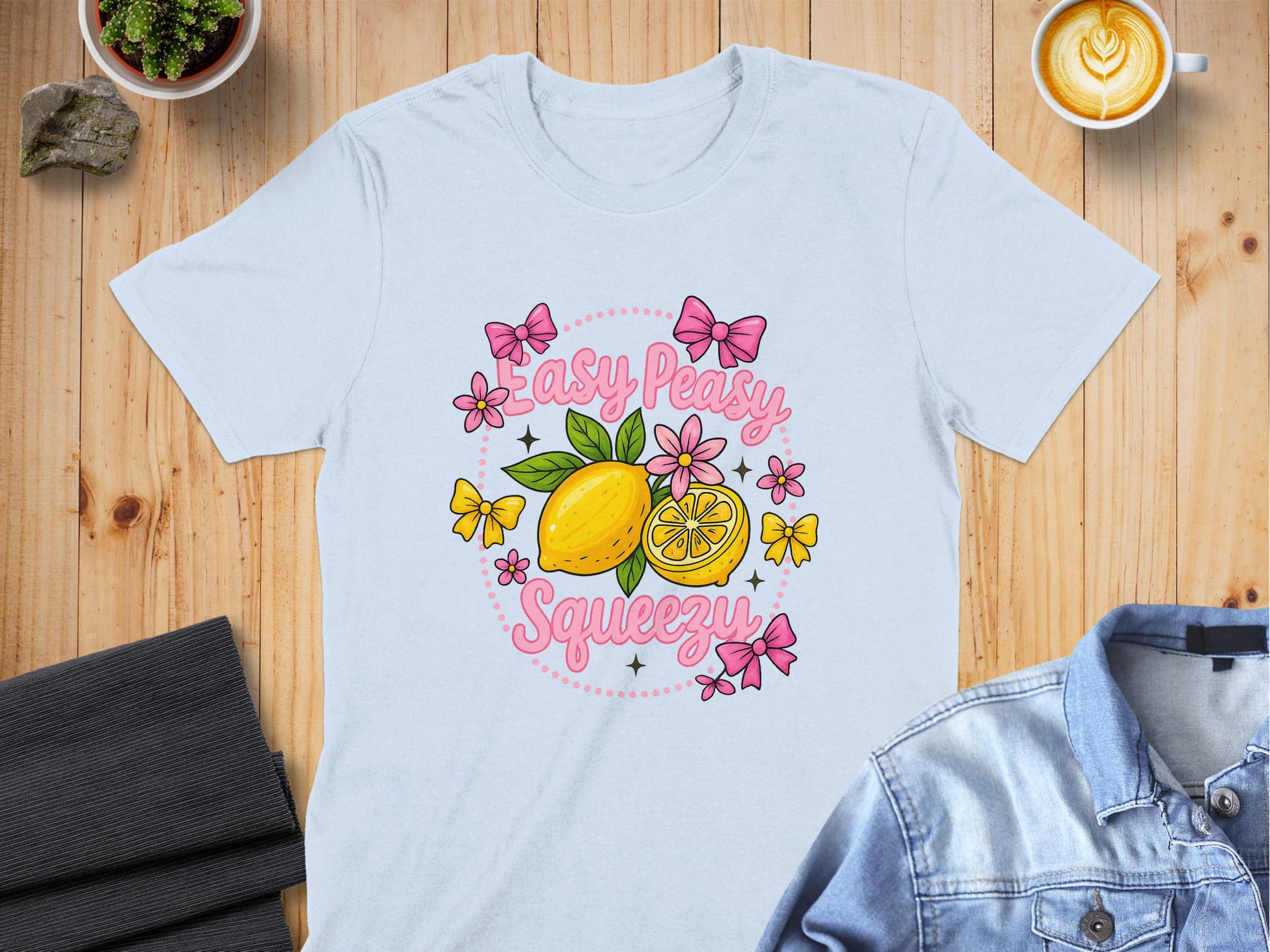 Easy Peasy Squeezy Lemon Print T-Shirt product type