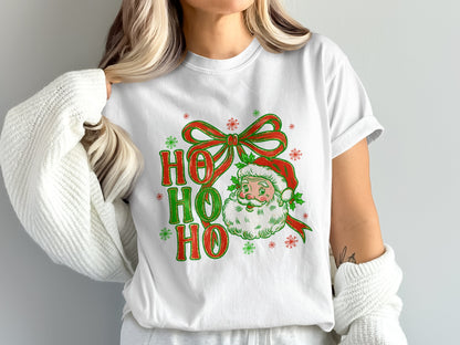 Festive Santa Claus Ho Ho Design T-shirt product type