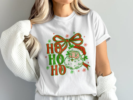 Festive Santa Claus Ho Ho Design T-shirt product type
