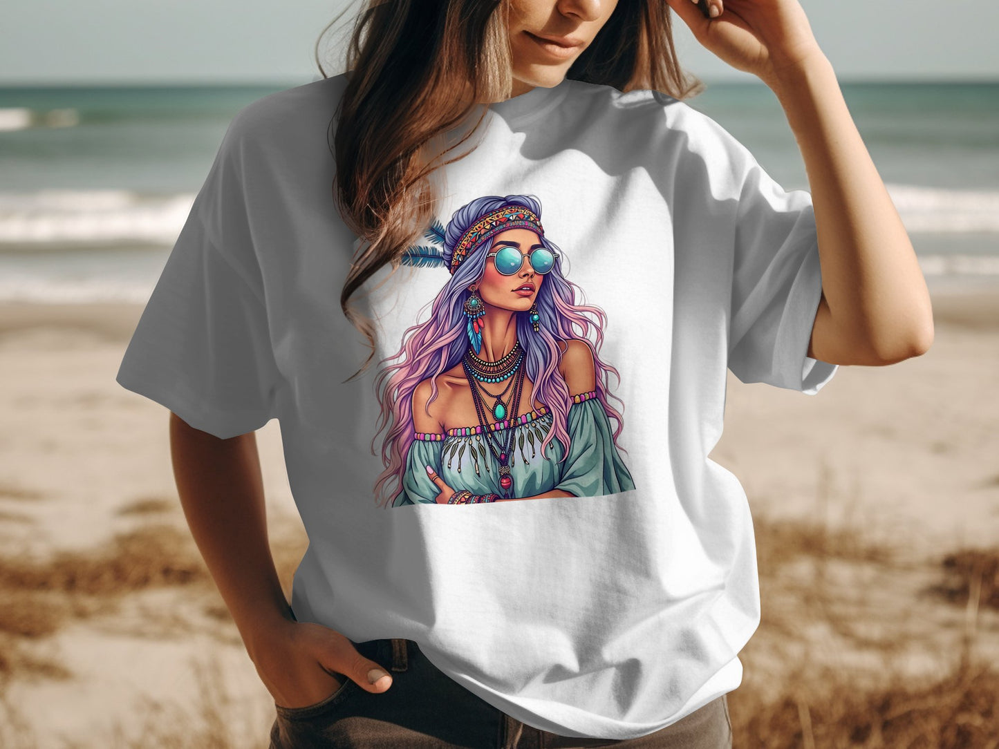 Trendy Boho Chic Graphic Tee Shirt Fashion Product