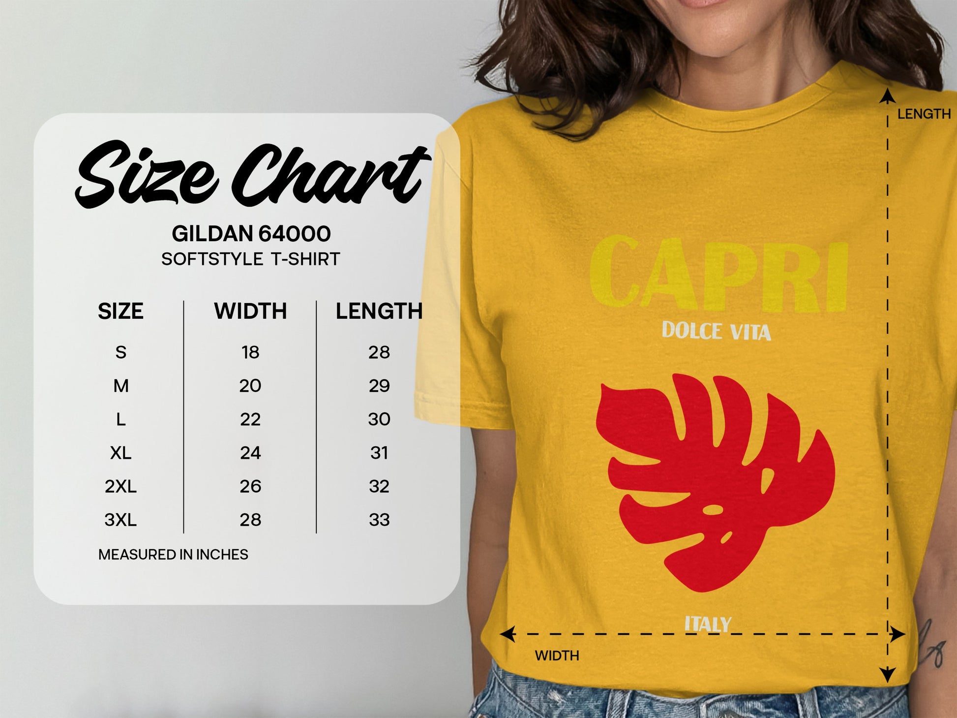 Capri Dolce Vita Leaf Graphic Softstyle T-shirt product
