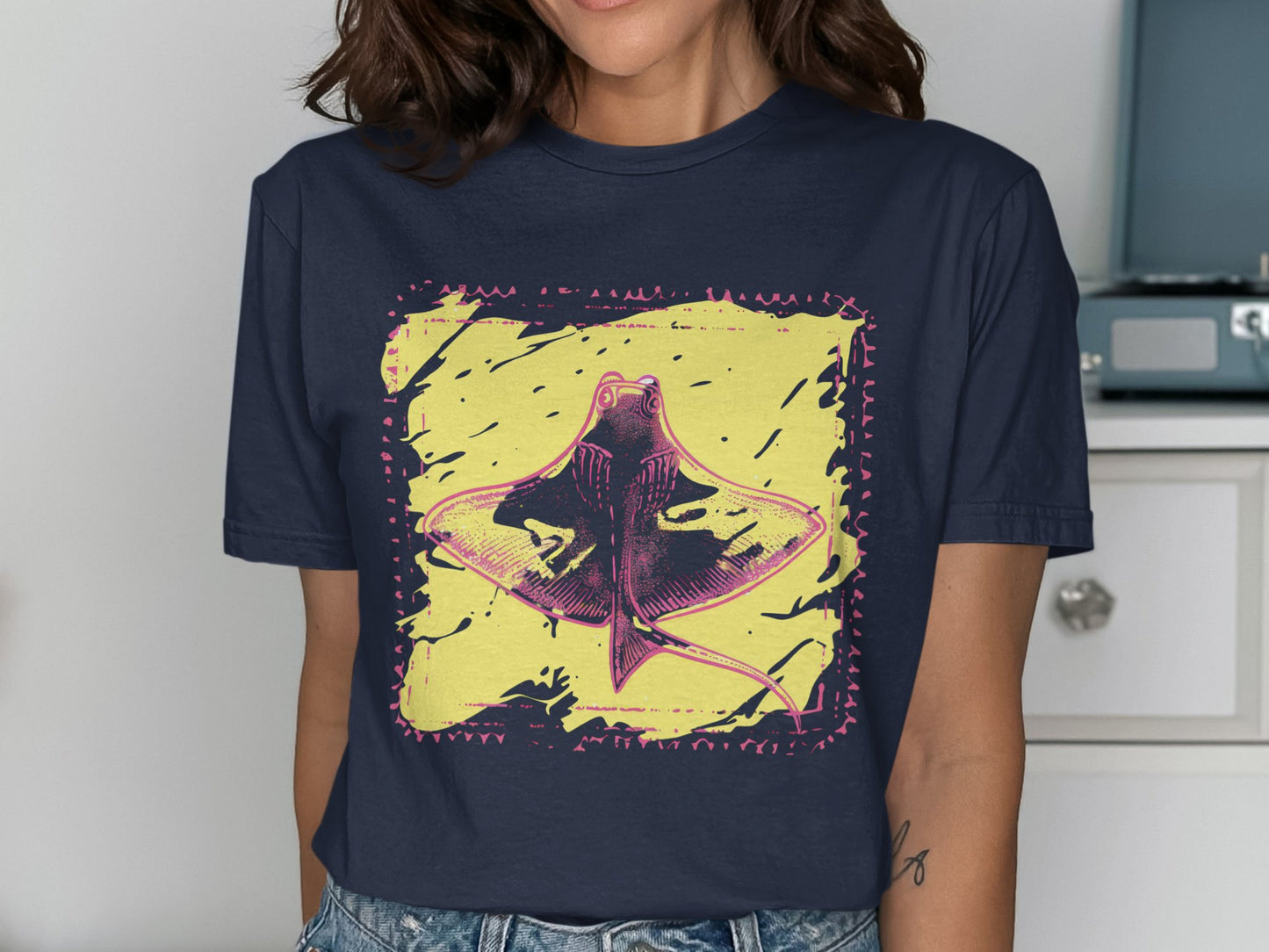 Vintage Cartoon Stingray Graphic Tee Shirt product